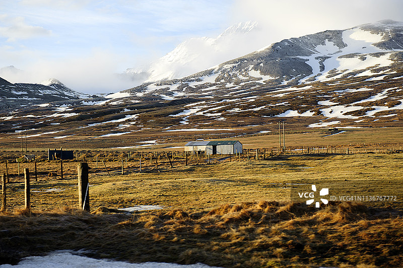 冰岛东部Borgarfjördur eystri的乡村景色图片素材