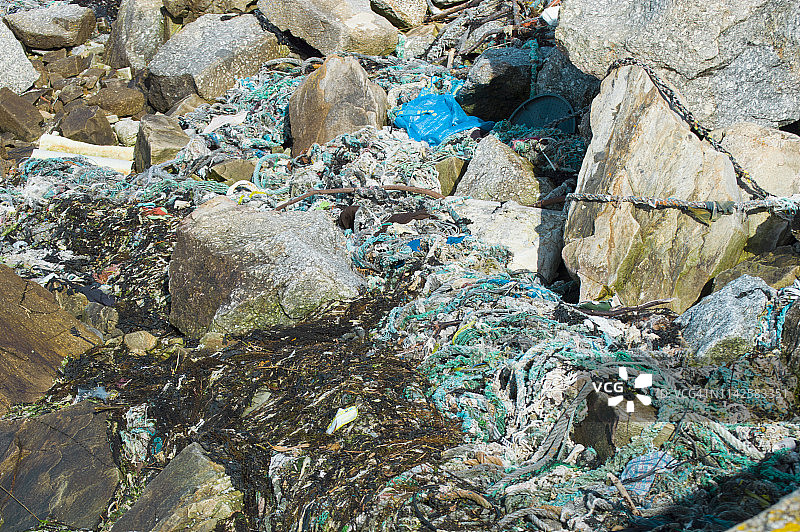 海岸线污染图片素材