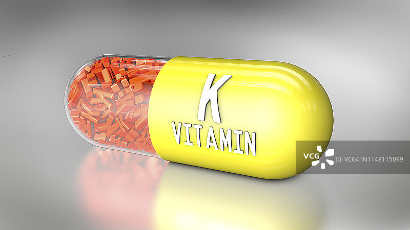 维生素K胶囊，说明图片素材