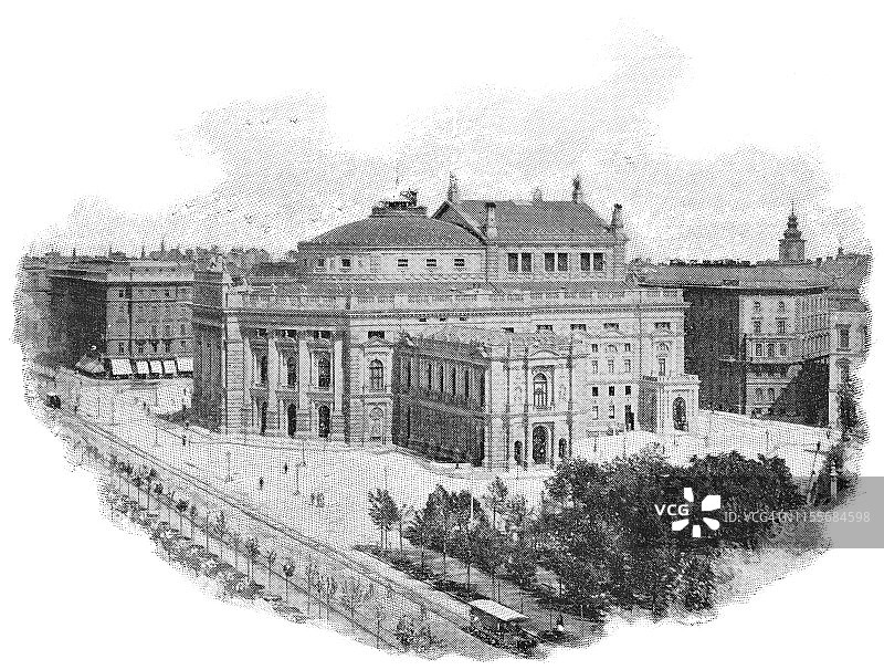 奥地利维也纳的堡剧院——19世纪奥匈帝国图片素材