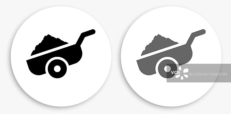 农用车黑白圆形图标图片素材