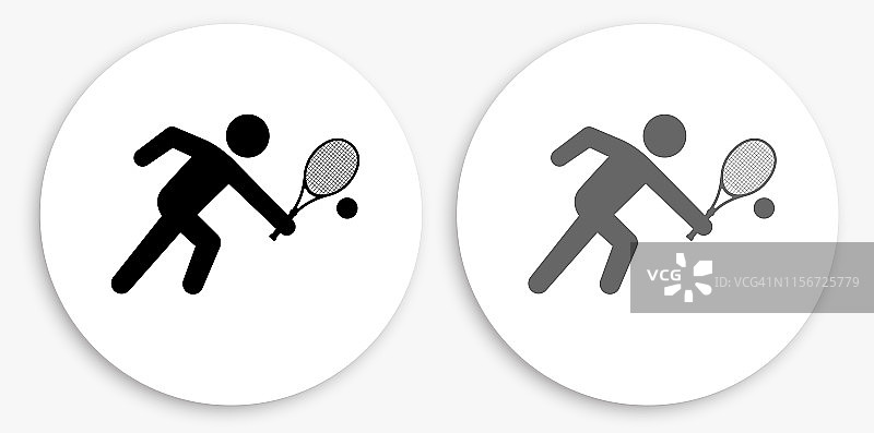 网球黑白圆形图标图片素材