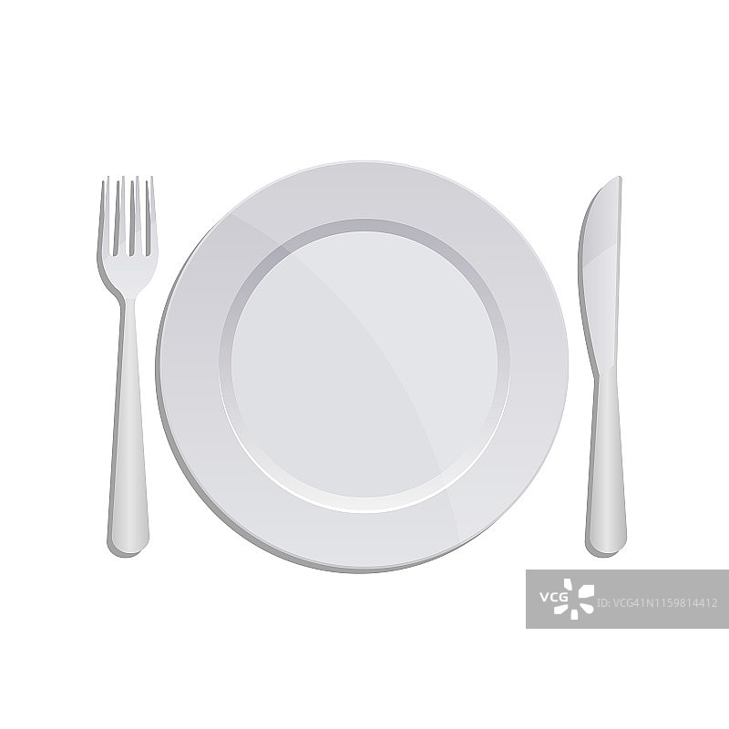 盘子与器皿矢量设计插图孤立在白色背景图片素材