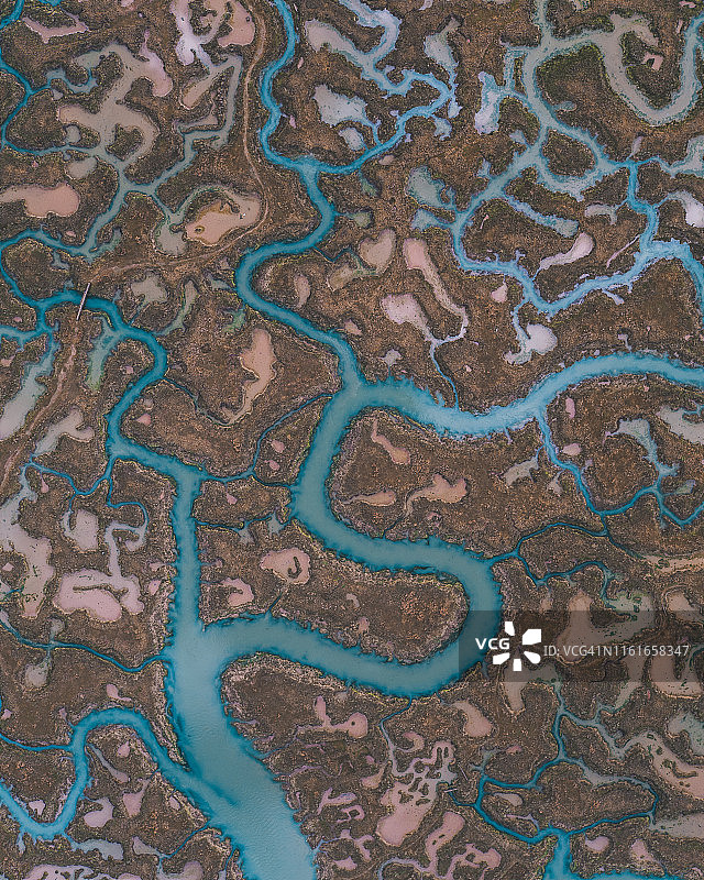 在英国埃塞克斯的沼泽地的纹理抽象视图图片素材