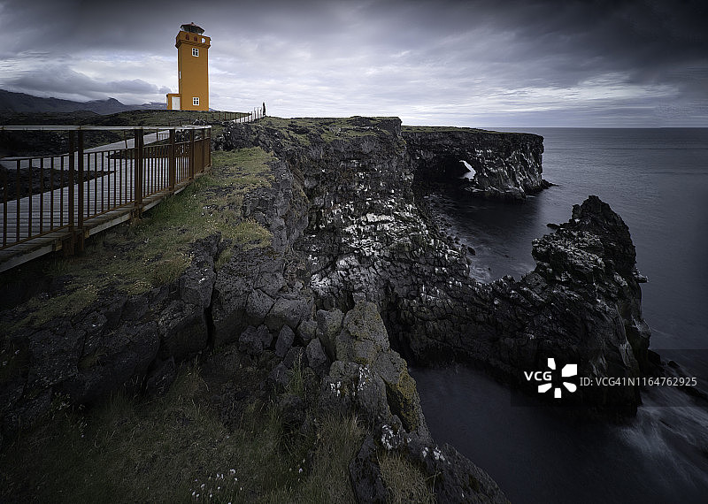 Svortulof灯塔是冰岛著名的旅游景点，靠近Hellissandur。图片素材