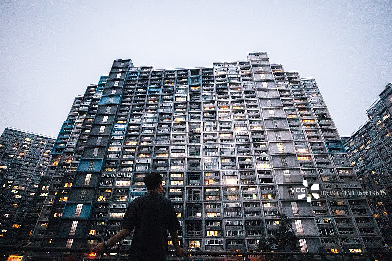 北京住宅建筑的低角度视图图片素材