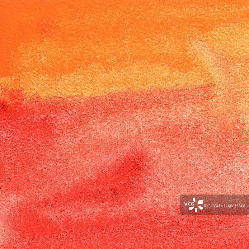 插图水彩抽象背景橙色红珊瑚颜色与离婚梯度。图片素材