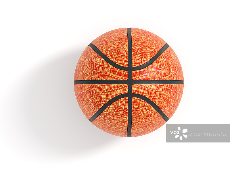 白色背景的篮球。团队运动。体育活动。三维渲染图片素材