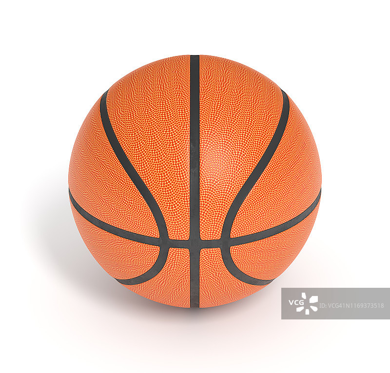 白色背景的篮球。团队运动。体育活动。三维渲染图片素材