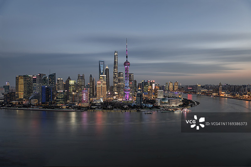 上海黄昏图片素材