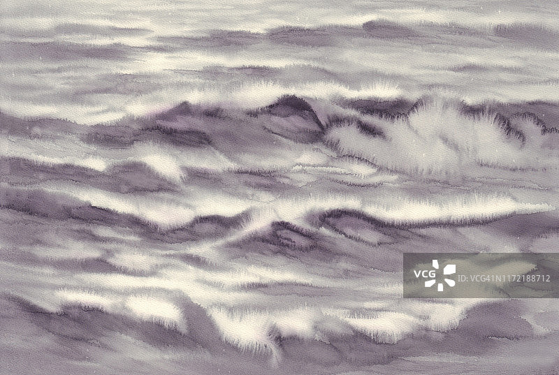 海光在黑色和白色水彩背景图片素材