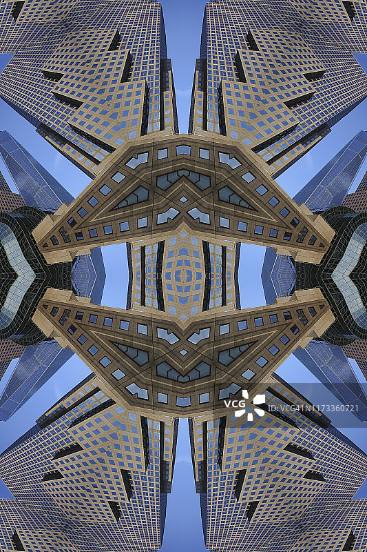 曼哈顿下城环球金融中心(2014年更名为布鲁克菲尔德广场)万花筒影像图片素材