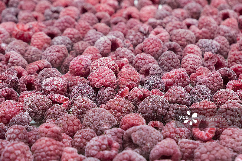 冷冻树莓分散图片素材