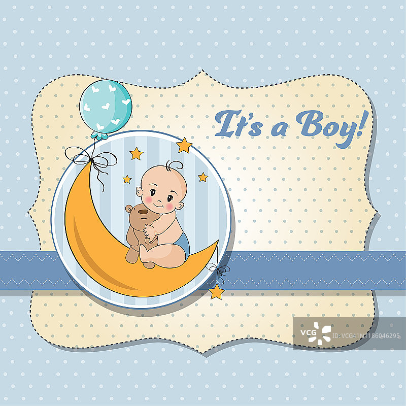 男婴淋浴卡图片素材