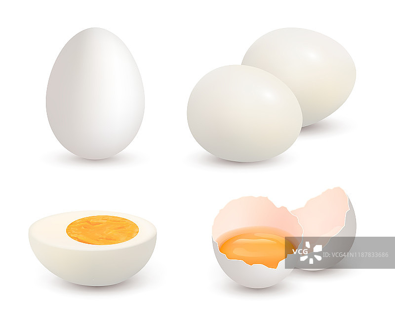 鸡蛋现实。天然健康农场鲜食蛋黄和蛋白质载体破壳鸡蛋图片素材
