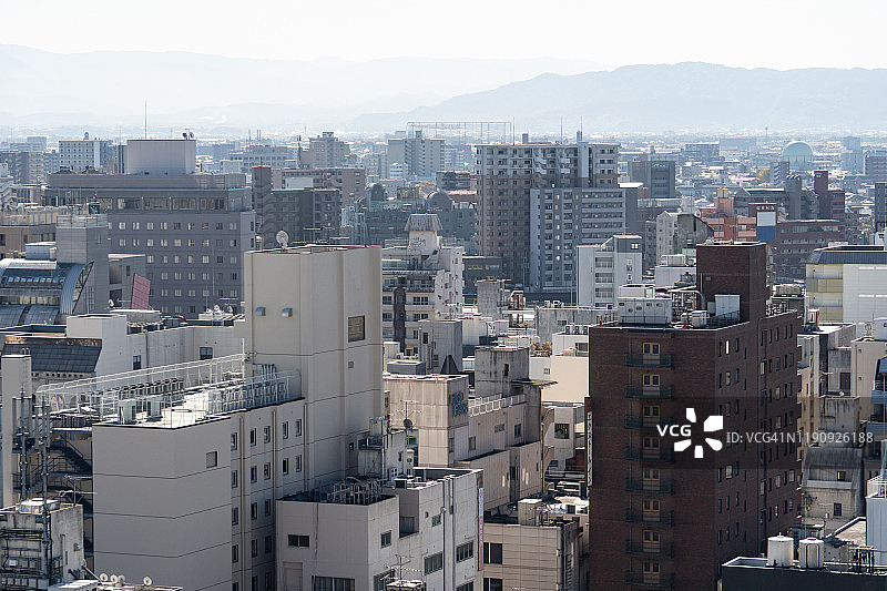 日本熊本县熊本市的城市建筑图片素材