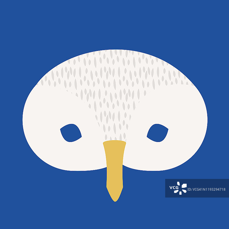 嘉年华北极动物卡通海鸥面具图片素材