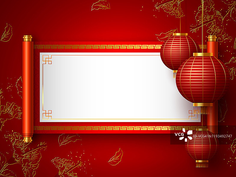 中国新年横幅。图片素材