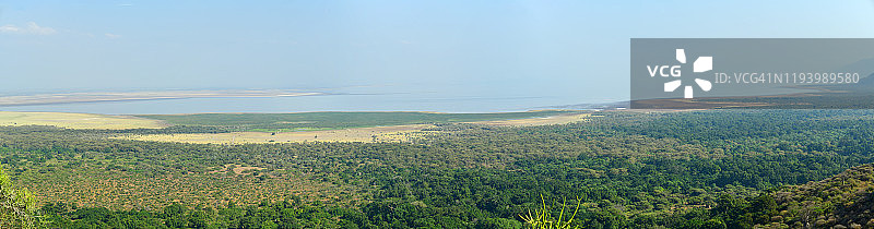 位于东非大裂谷的Manyara湖和它的海岸图片素材