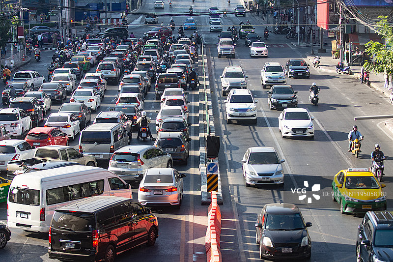 泰国曼谷的交通堵塞图片素材