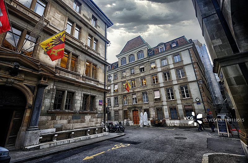瑞士日内瓦老城图片素材