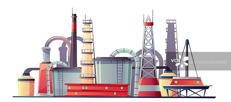 矢量燃料工业炼油厂、油站图片素材