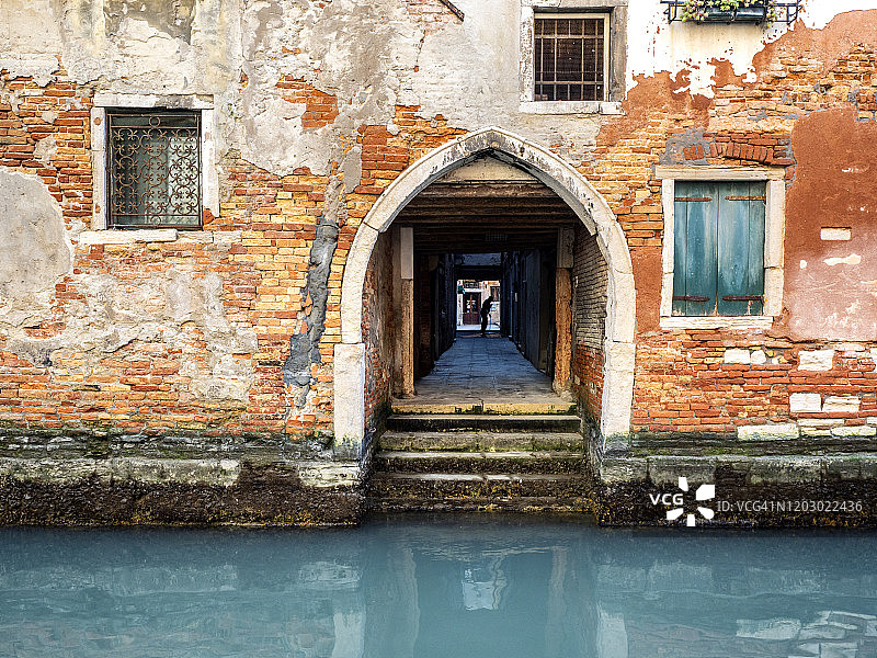 威尼斯的街道和运河。图片素材