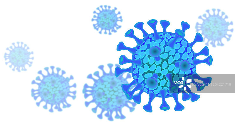 冠状病毒图像白色背景图片素材