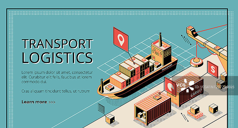 运输物流，船港送货服务公司图片素材