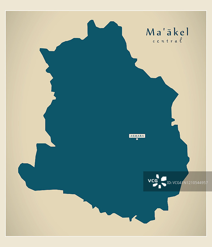 现代地图-厄立特里亚中央国家地图图片素材