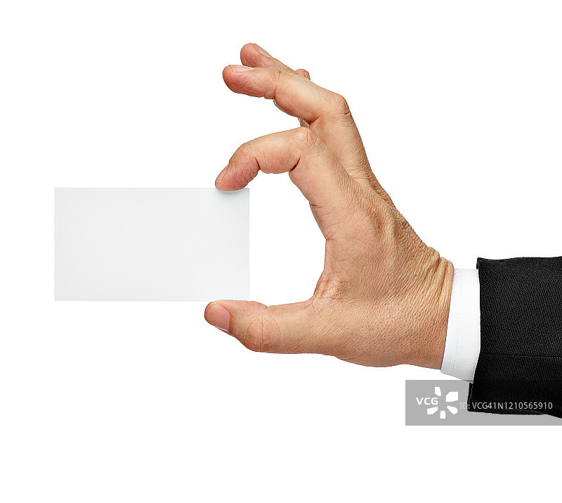 笔记纸卡片空白标志手握商人套装图片素材