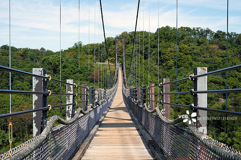 日本的吊桥。图片素材