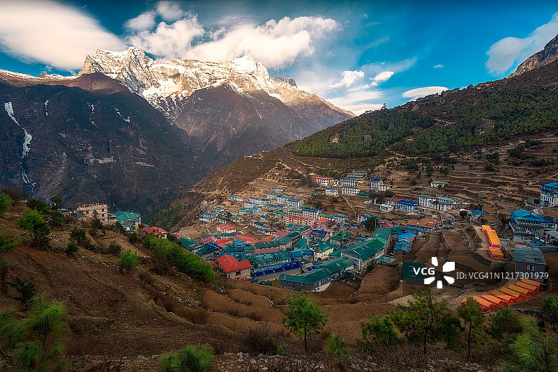 尼泊尔的Namche集市图片素材