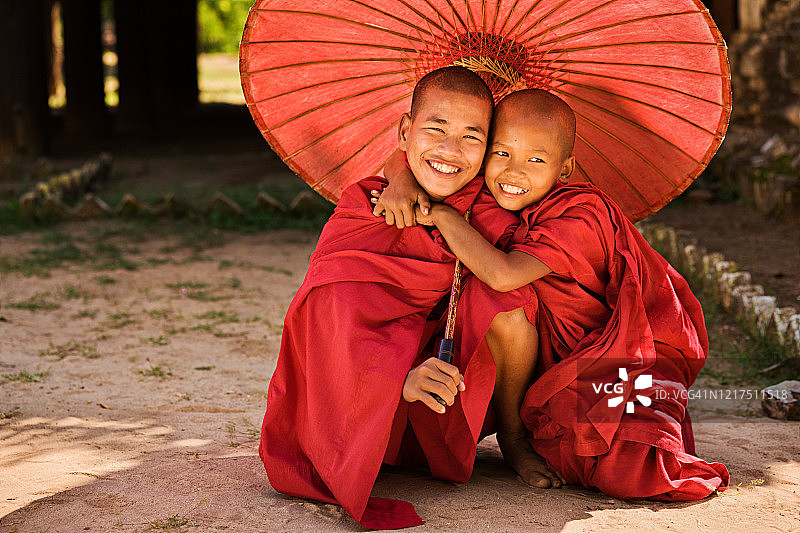 缅甸，佛教新手和尚图片素材