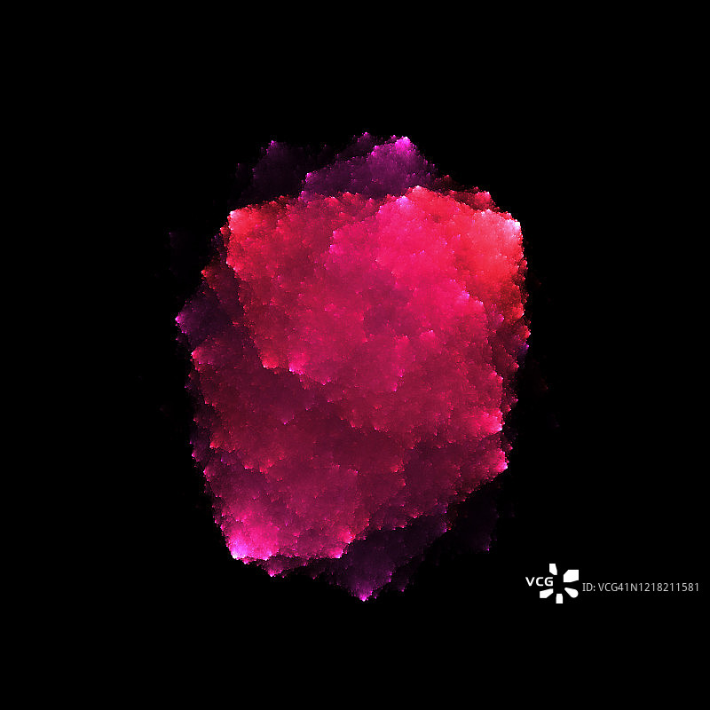 红色分子抽象数字艺术图片素材