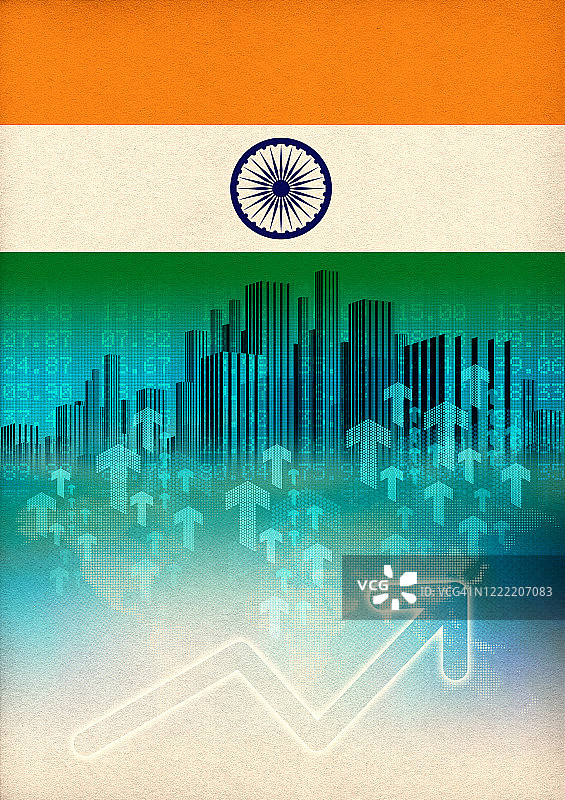 印度经济增长例证图片素材