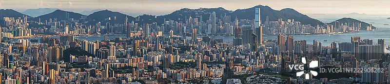 香港天际线全景，香港图片素材
