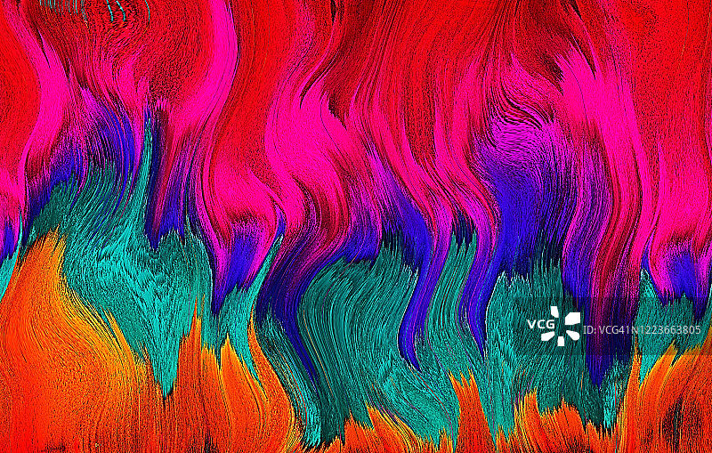 抽象彩色背景，多色火焰流体绘画艺术，波浪图案抽象波浪纹理明亮梯度图片素材