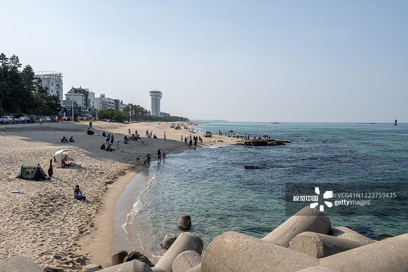 Gyeongpodae海滩视图图片素材
