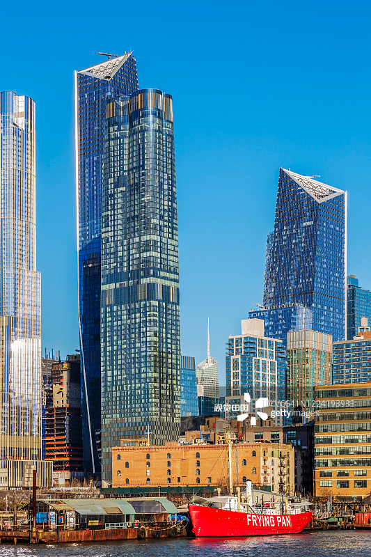 美国纽约曼哈顿摩天大楼的景观图片素材