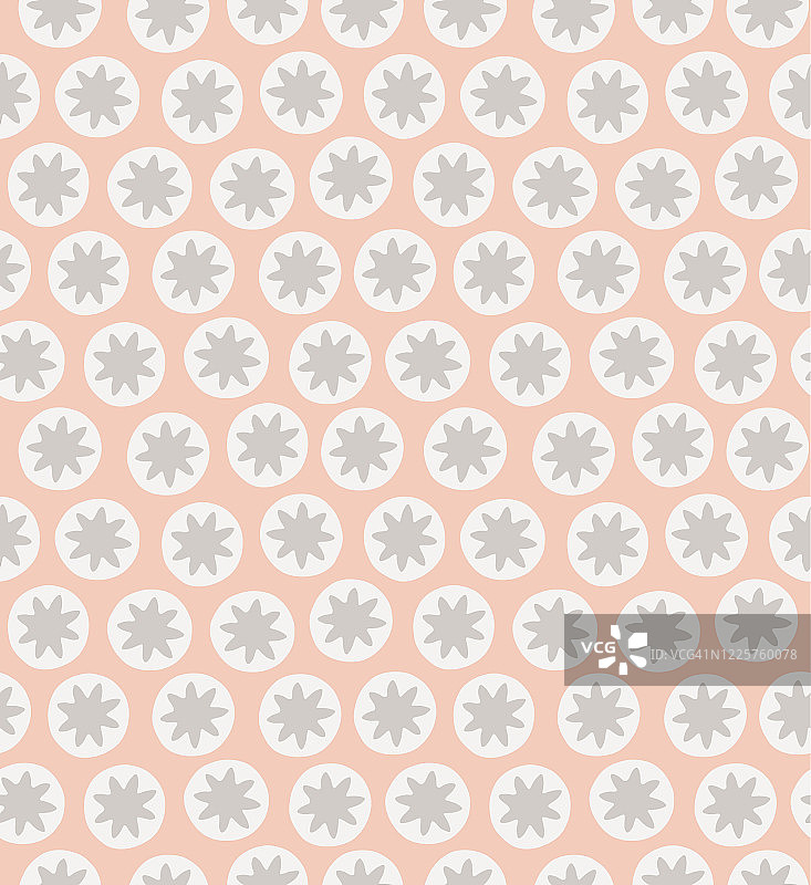 日本粉彩圆花矢量无缝模式图片素材