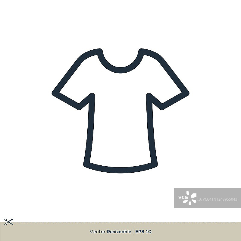 t恤图标插画logo，孤立矢量符号符号插画设计。向量EPS 10。图片素材