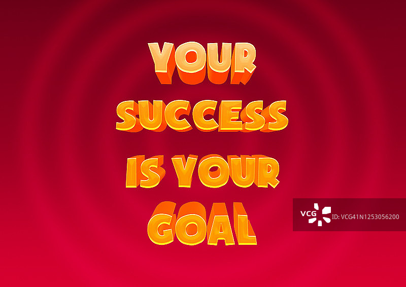 你的成功是你的目标，鼓舞人心的创意动机引用海报模板图片素材