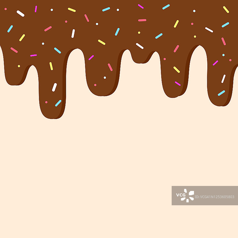 冰淇淋巧克力融化的背景。图片素材