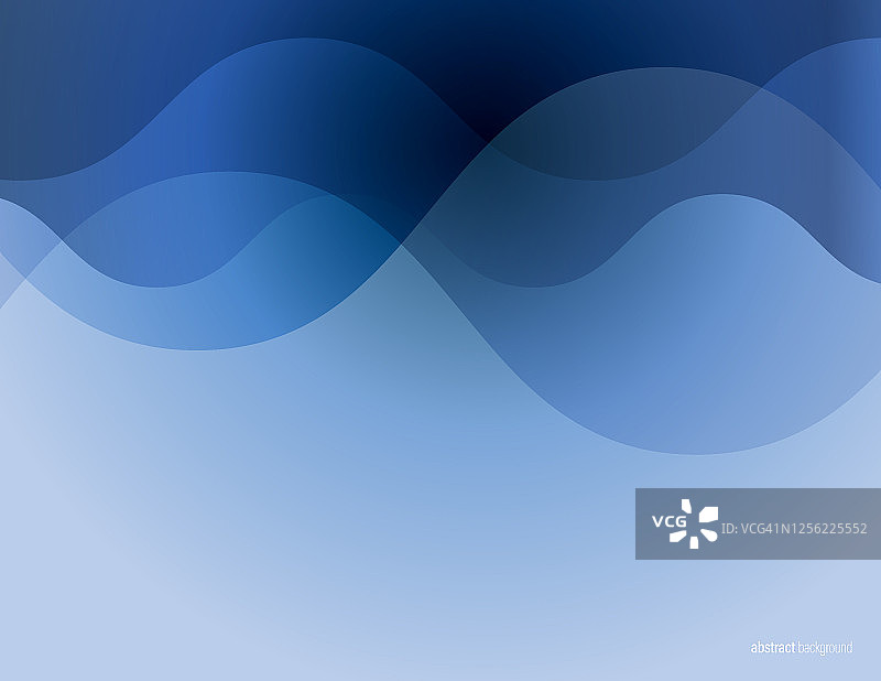 蓝色抽象背景与波浪动态效果图片素材