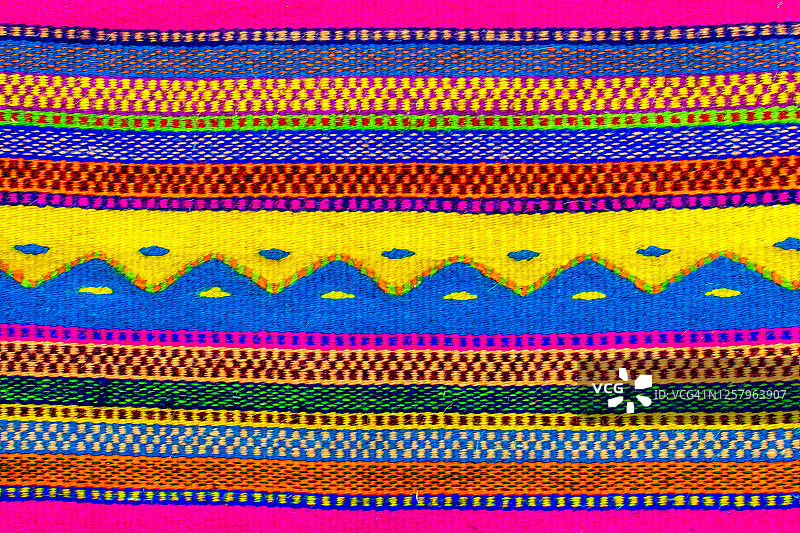 来自瓦哈卡的编织纺织品图片素材