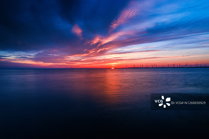 波罗的海的日落图片素材