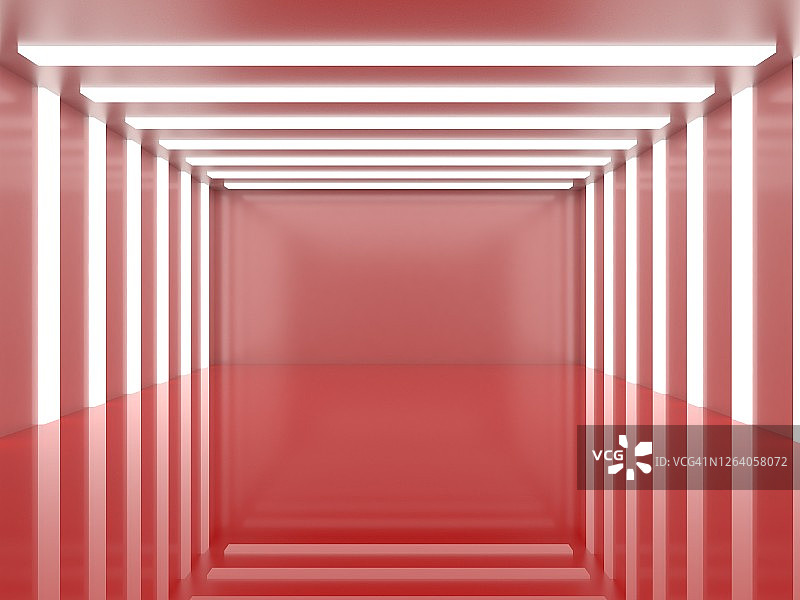 红色的空房间图片素材