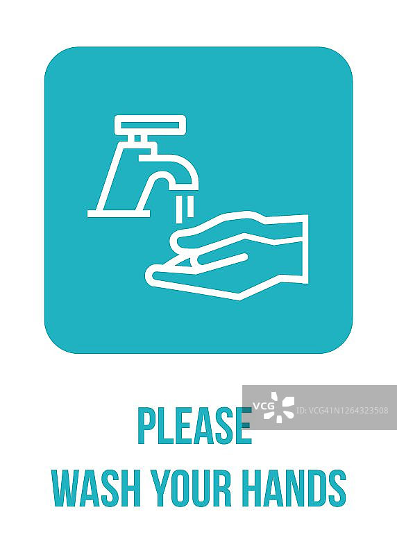 请洗手签名通知自粘。印刷海报。个人卫生、疾病预防和保健。请洗手，签名，图标，旗帜矢量。保护病毒图片素材