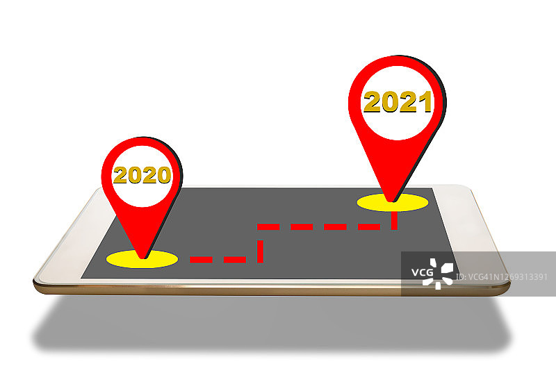 2020年至2021年的在线导航图片素材